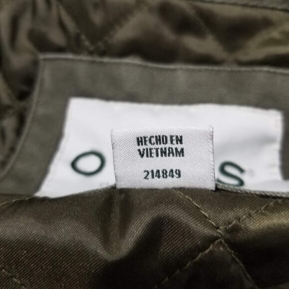 Orvis Jacket Large Field Barn Chore Green Canvas Quilted Corduroy Collar Coat - Picture 9 of 12